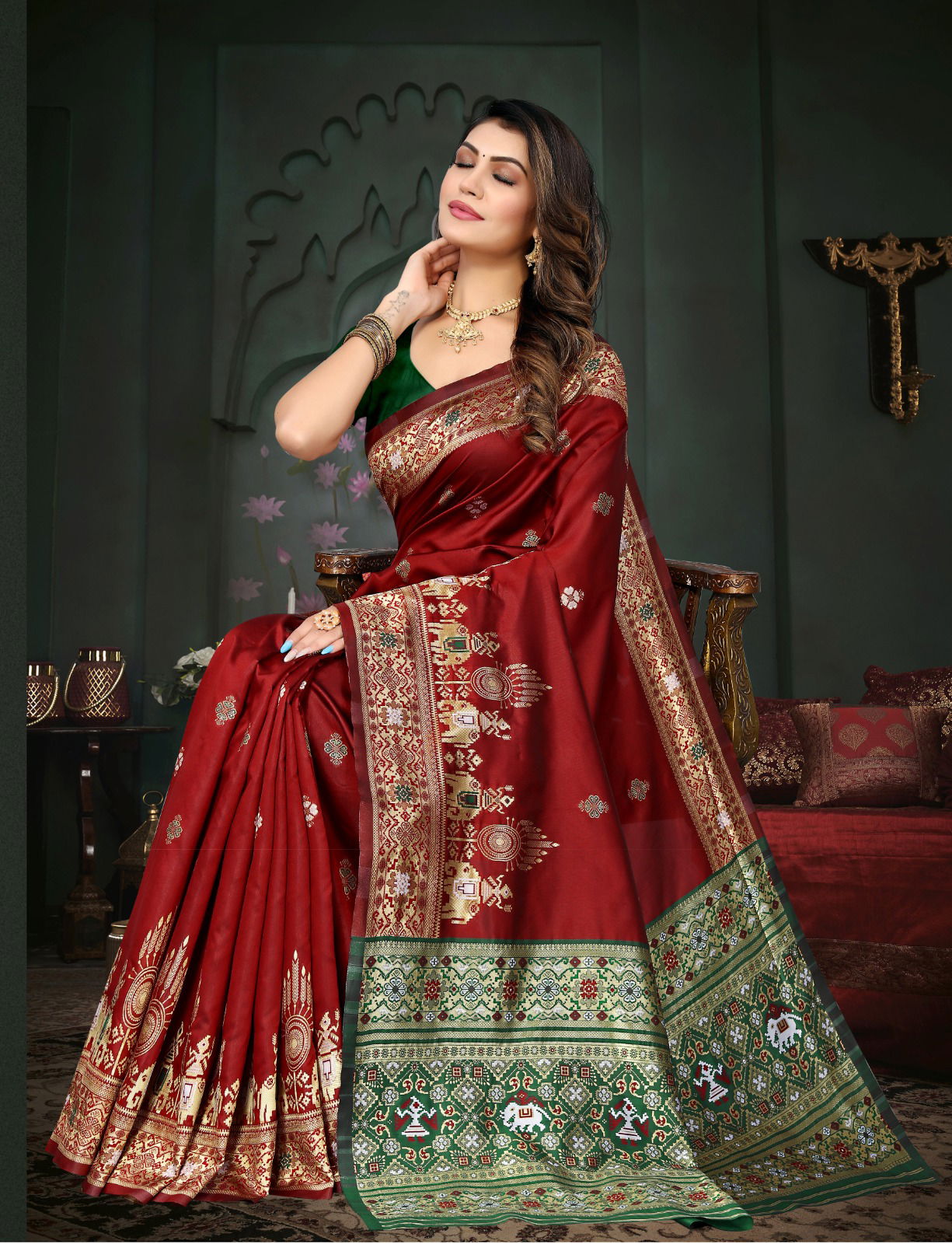 Dhruvi Bandhani Patola Printed Wedding Sarees Catalog